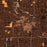 Akron Ohio Map Print in Ember Style Zoomed In Close Up Showing Details