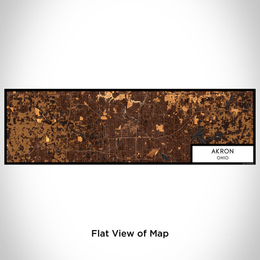 Flat View of Map Custom Akron Ohio Map Enamel Mug in Ember