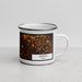 Right View Custom Akron Ohio Map Enamel Mug in Ember