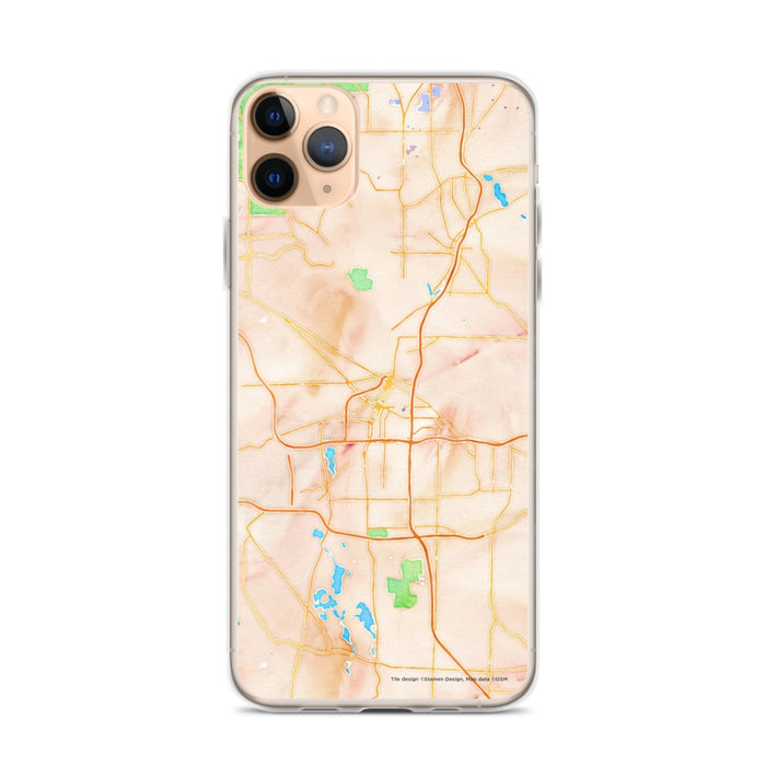 Custom Akron Ohio Map Phone Case in Watercolor