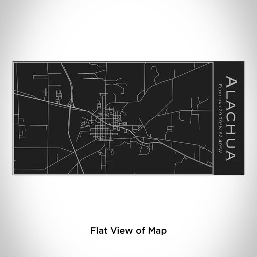 Rendered View of Alachua Florida Map Engraving on 17oz Stainless Steel Insulated Cola Bottle in Black