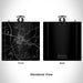 Rendered View of Alachua Florida Map Engraving on 6oz Stainless Steel Flask in Black