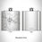 Rendered View of Alachua Florida Map Engraving on 6oz Stainless Steel Flask