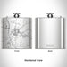 Rendered View of Alachua Florida Map Engraving on 6oz Stainless Steel Flask