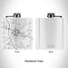Rendered View of Alachua Florida Map Engraving on 6oz Stainless Steel Flask in White