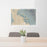 24x36 ALAMEDA California Map Print Lanscape Orientation in Afternoon Style Behind 2 Chairs Table and Potted Plant