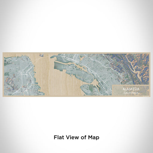 Flat View of Map Custom Alameda California Map Enamel Mug in Afternoon