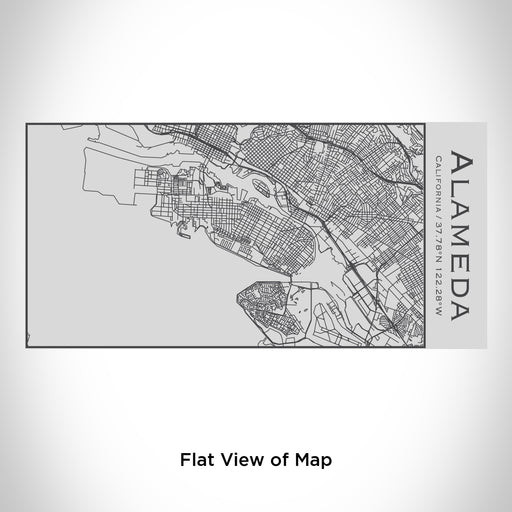 Rendered View of Alameda California Map Engraving on 17oz Stainless Steel Insulated Cola Bottle