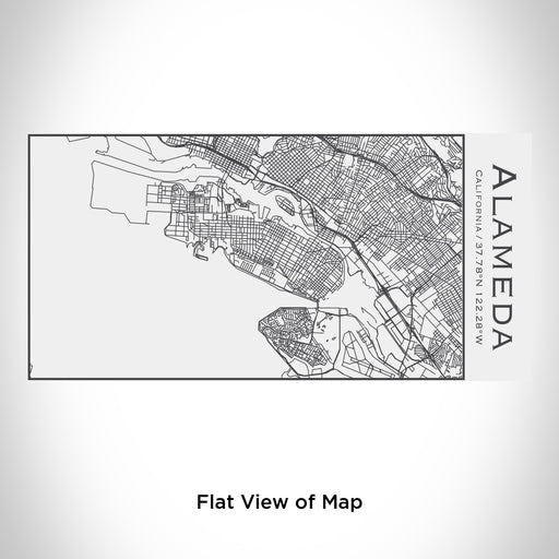 Rendered View of Alameda California Map Engraving on 17oz Stainless Steel Insulated Cola Bottle in White