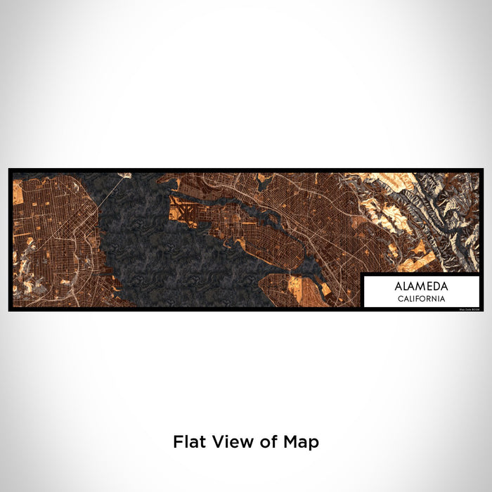 Flat View of Map Custom Alameda California Map Enamel Mug in Ember