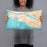 Person holding 20x12 Custom Alameda California Map Throw Pillow in Watercolor