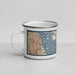 Left View Custom Alameda California Map Enamel Mug in Woodblock