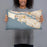Person holding 20x12 Custom Alameda California Map Throw Pillow in Woodblock