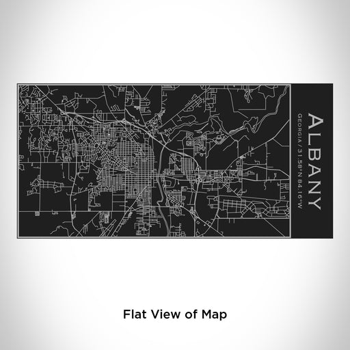 Rendered View of Albany Georgia Map Engraving on 17oz Stainless Steel Insulated Cola Bottle in Black