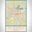 Albany Georgia Map Print Portrait Orientation in Woodblock Style With Shaded Background