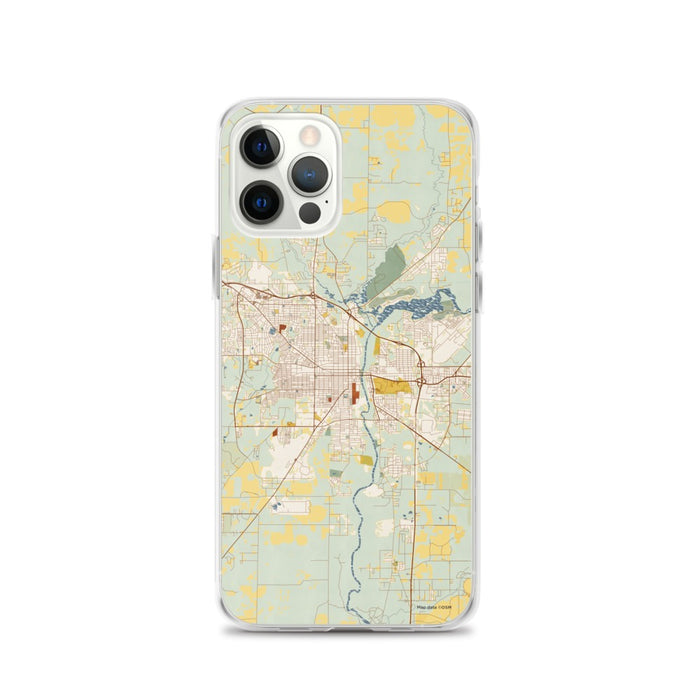 Custom Albany Georgia Map iPhone 12 Pro Phone Case in Woodblock