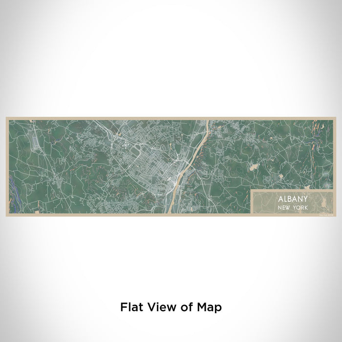 Flat View of Map Custom Albany New York Map Enamel Mug in Afternoon