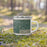 Right View Custom Albany New York Map Enamel Mug in Afternoon on Grass With Trees in Background