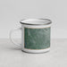 Left View Custom Albany New York Map Enamel Mug in Afternoon