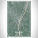ALBANY New York Map Print Portrait Orientation in Afternoon Style With Shaded Background