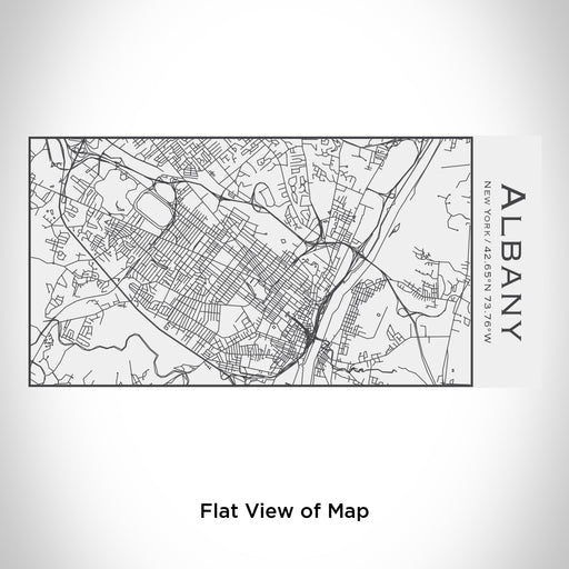 Rendered View of Albany New York Map Engraving on 17oz Stainless Steel Insulated Cola Bottle in White