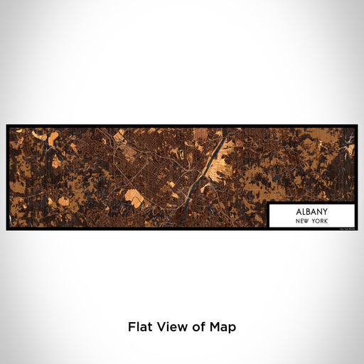 Flat View of Map Custom Albany New York Map Enamel Mug in Ember