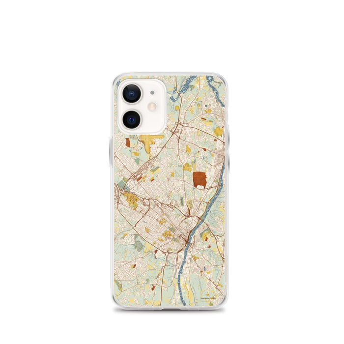 Custom Albany New York Map iPhone 12 mini Phone Case in Woodblock