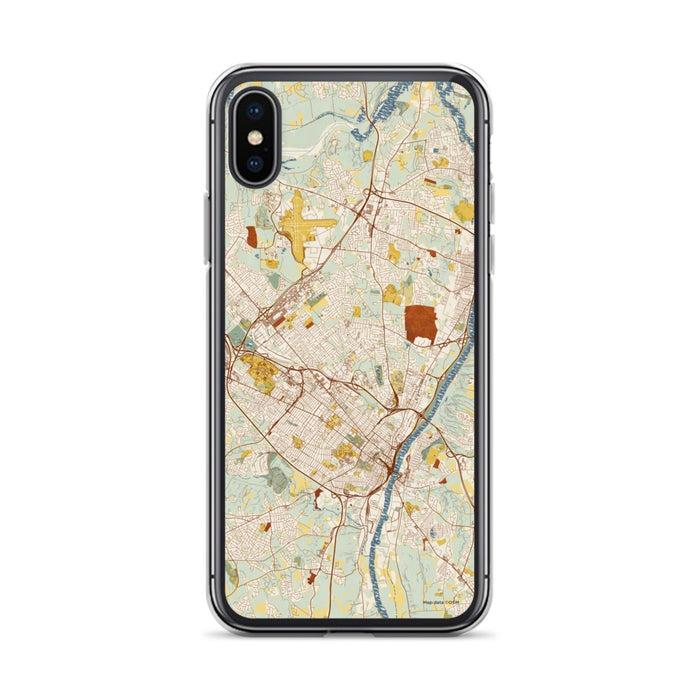 Custom Albany New York Map Phone Case in Woodblock