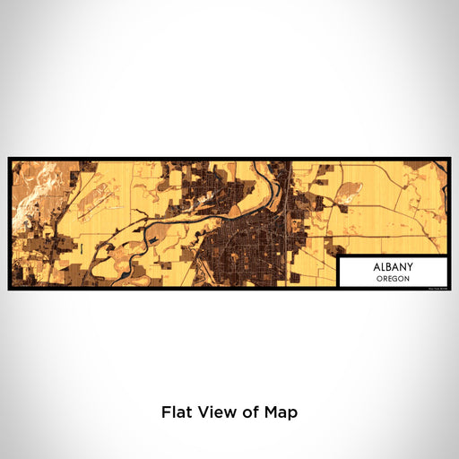 Flat View of Map Custom Albany Oregon Map Enamel Mug in Ember