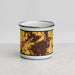 Front View Custom Albany Oregon Map Enamel Mug in Ember