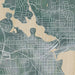 ALBERT LEA Minnesota Map Print in Afternoon Style Zoomed In Close Up Showing Details