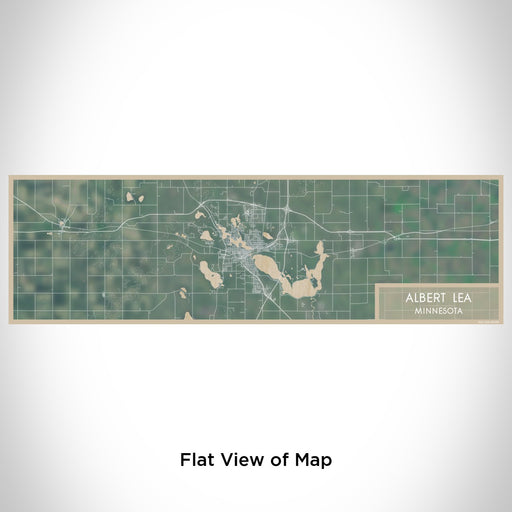 Flat View of Map Custom Albert Lea Minnesota Map Enamel Mug in Afternoon