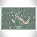 ALBERT LEA Minnesota Map Print Landscape Orientation in Afternoon Style With Shaded Background