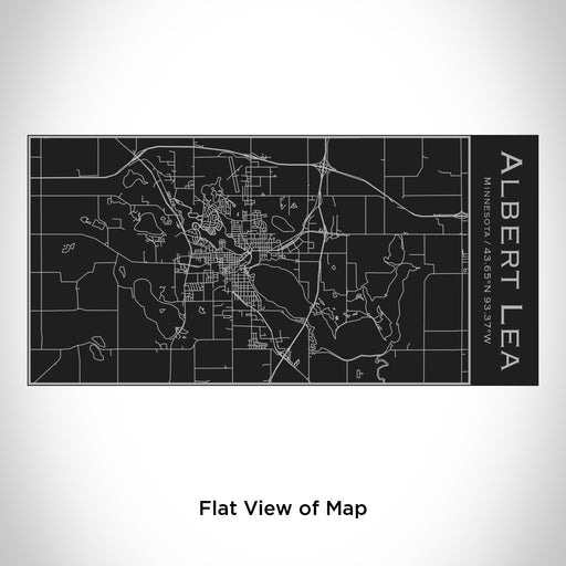 Rendered View of Albert Lea Minnesota Map Engraving on 17oz Stainless Steel Insulated Cola Bottle in Black