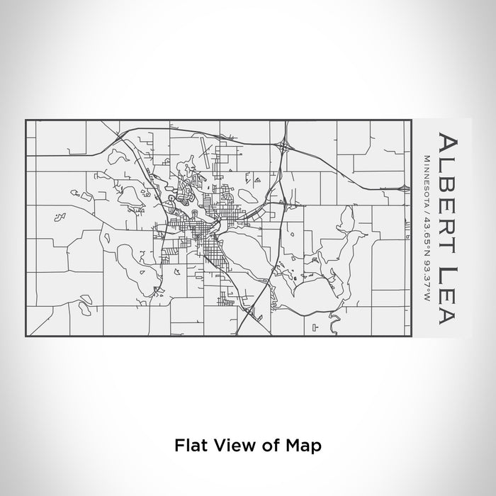 Rendered View of Albert Lea Minnesota Map Engraving on 17oz Stainless Steel Insulated Cola Bottle in White