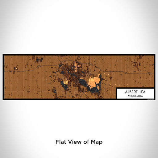 Flat View of Map Custom Albert Lea Minnesota Map Enamel Mug in Ember