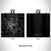 Rendered View of Albert Lea Minnesota Map Engraving on 6oz Stainless Steel Flask in Black