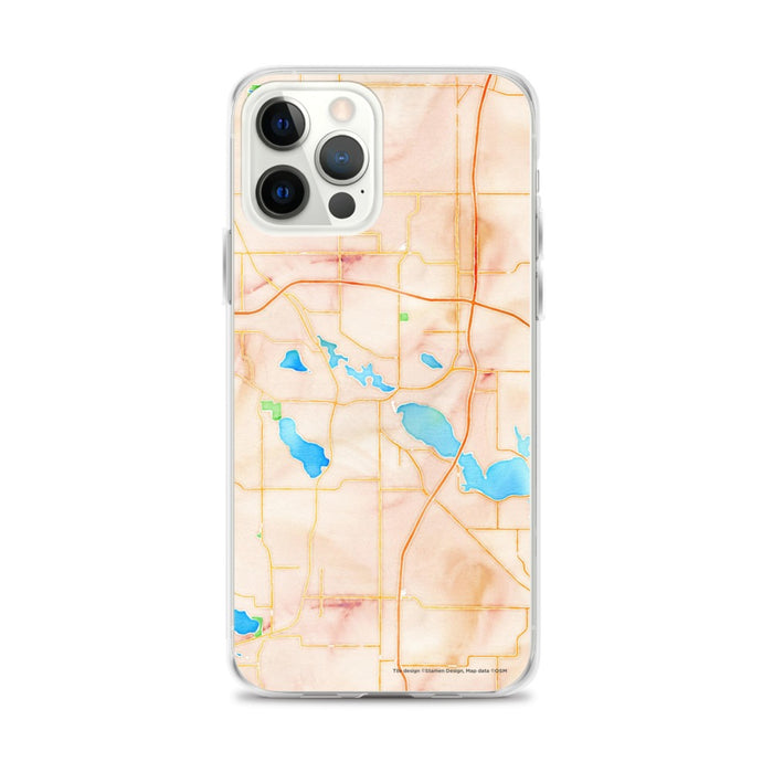 Custom Albert Lea Minnesota Map iPhone 12 Pro Max Phone Case in Watercolor