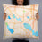 Person holding 22x22 Custom Albert Lea Minnesota Map Throw Pillow in Watercolor