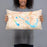 Person holding 20x12 Custom Albert Lea Minnesota Map Throw Pillow in Watercolor