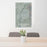 24x36 ALBUQUERQUE New Mexico Map Print Portrait Orientation in Afternoon Style Behind 2 Chairs Table and Potted Plant