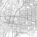 Albuquerque New Mexico Map Print in Classic Style Zoomed In Close Up Showing Details