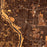 Albuquerque New Mexico Map Print in Ember Style Zoomed In Close Up Showing Details