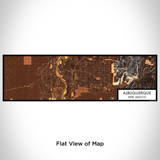 Flat View of Map Custom Albuquerque New Mexico Map Enamel Mug in Ember