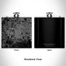Rendered View of Albuquerque New Mexico Map Engraving on 6oz Stainless Steel Flask in Black