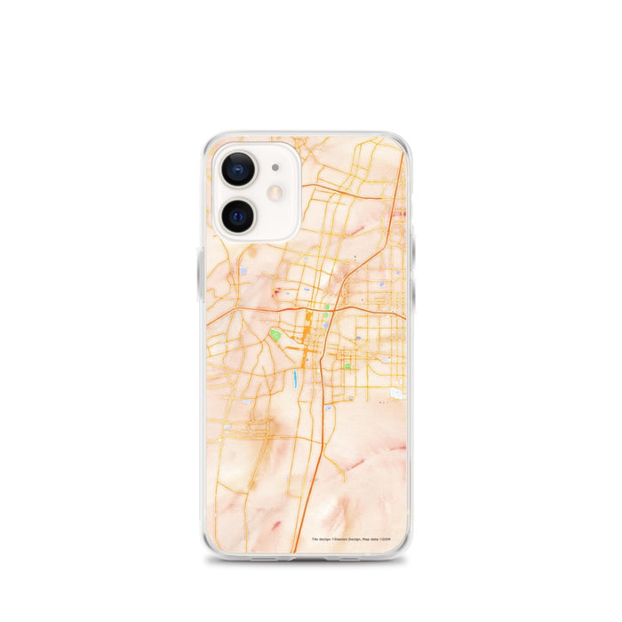 Custom Albuquerque New Mexico Map iPhone 12 mini Phone Case in Watercolor