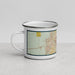 Left View Custom Albuquerque New Mexico Map Enamel Mug in Woodblock