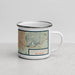 Right View Custom Albuquerque New Mexico Map Enamel Mug in Woodblock