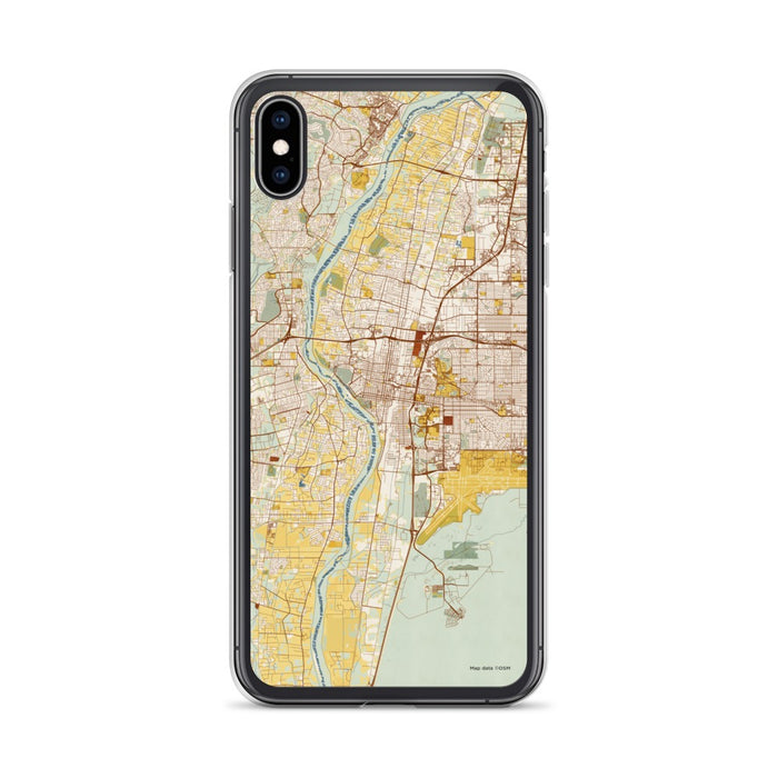 Custom Albuquerque New Mexico Map Phone Case in Woodblock