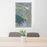 24x36 Alcova Wyoming Map Print Portrait Orientation in Afternoon Style Behind 2 Chairs Table and Potted Plant